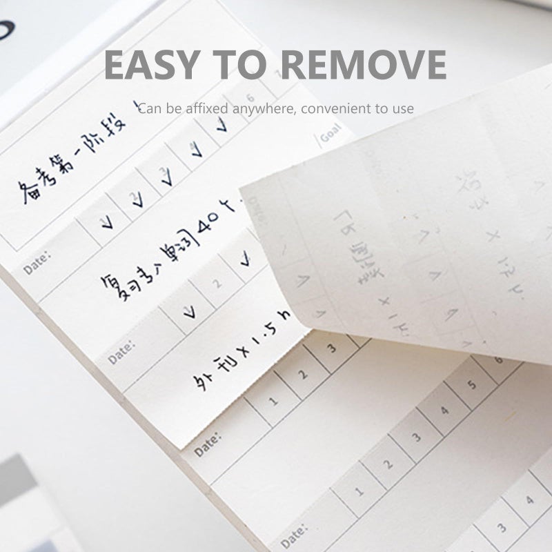 Matte Cover Sticky Memo Pad with Tearable Notes for Office Study and Journaling Organizing Book Labels Page Markers - Image 3