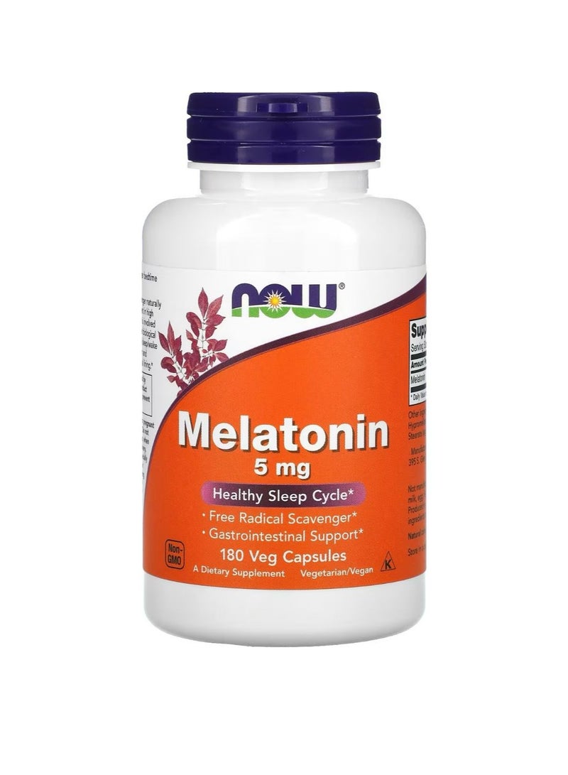 now melatonin 5mg 180 veg capsules