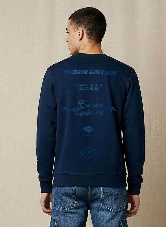 Lee Cooper  Lee Cooper Men Regular Fit Logo Print Cotton Sweatshirt for Men | Best Price UAE