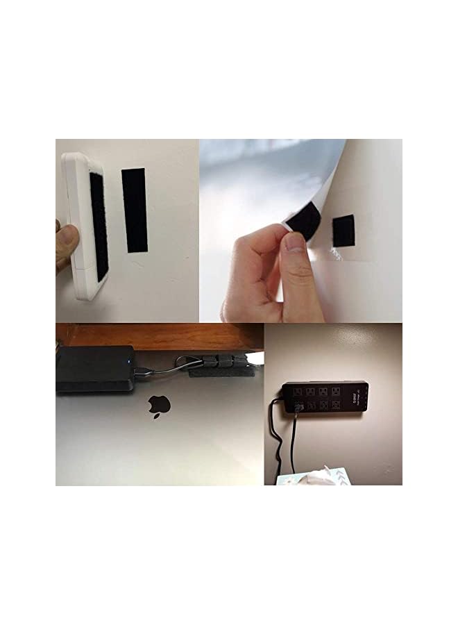 promass 1x4 inch Hook and Loop Strips with Adhesive - 15 Sets, Strong Back Adhesive Fasten Mounting Tape for Home or Office Use - Instead of Holes and Screws, Black - Image 4