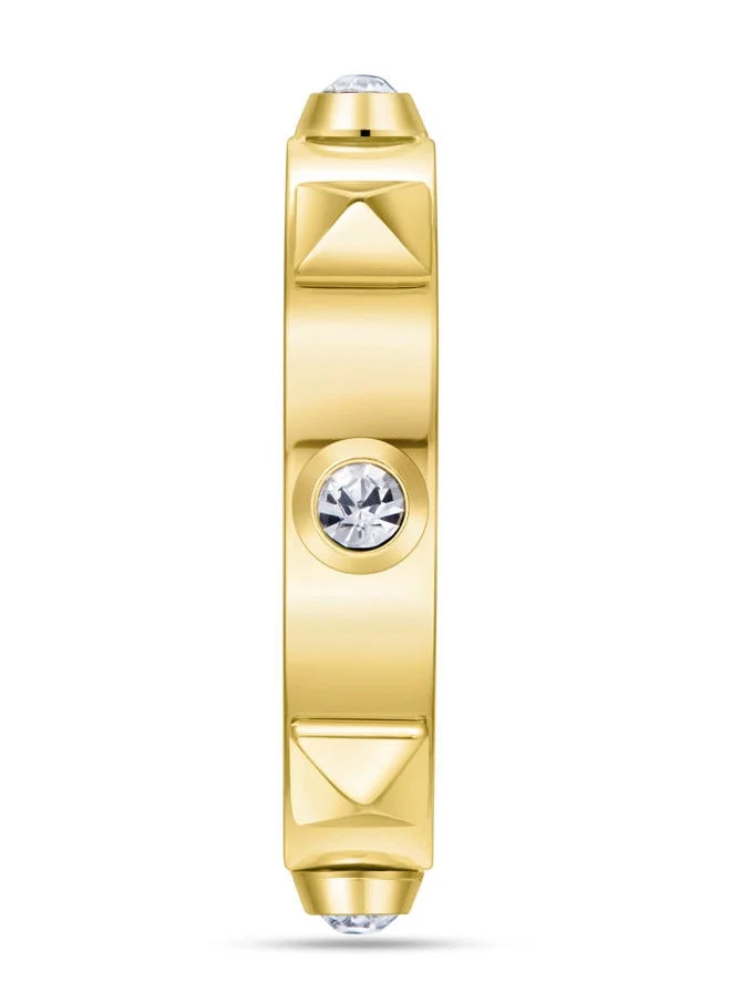 POLICE Fizzy Finger Ring for Women Gold Plating with crystals