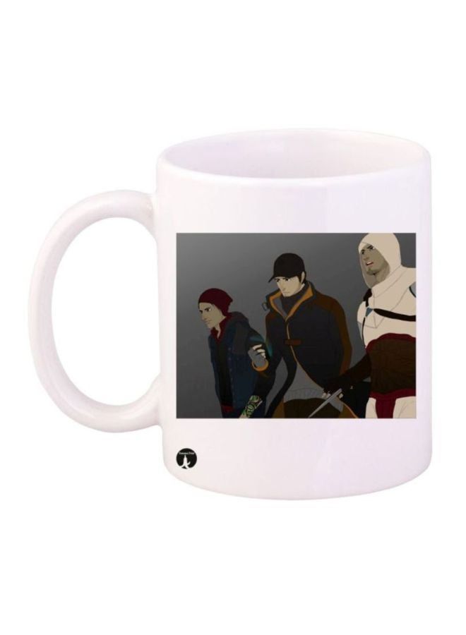 RKN Multiple Characters Printed Coffee Mug White/Grey/Beige - Image 1