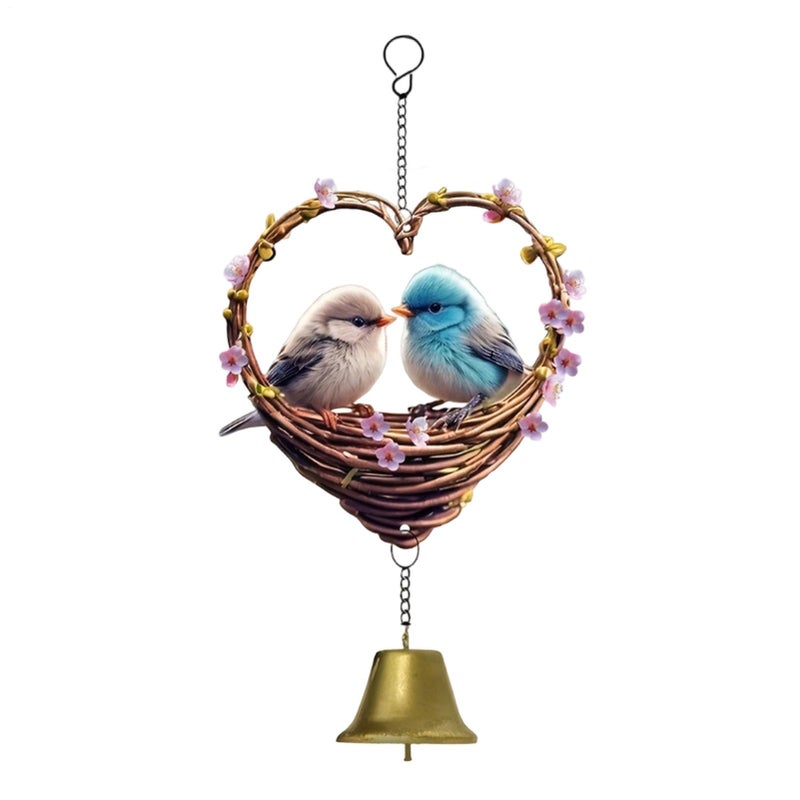 Acrylic Heart Wind Chime Outdoor Decor Soothing Sound Garden Patio Gift - Image 2