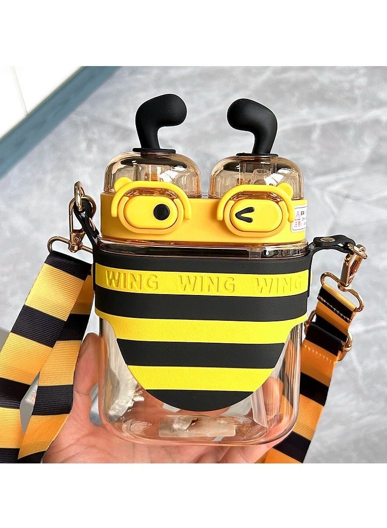 Captaintech Kids Water Bottle 19oz, BPA-Free Toddler Sippy Cup with Hard Spout, Adjustable Strap, Portable for Outdoor Sports and Travel - Image 2