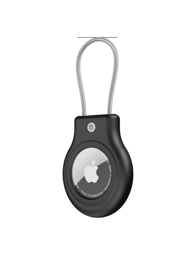 Generic - For Apple AirTag Protective Case Apple Tracker PC Security Lock Anti-lost Hanging Buckle Tracker Protective Case-Color:Black-Applicable Models:AIRTAG - Image 1