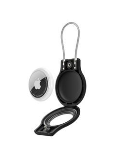 For Apple AirTag Protective Case Apple Tracker PC Security Lock Anti-lost Hanging Buckle Tracker Protective Case-Color:Black-Applicable Models:AIRTAG