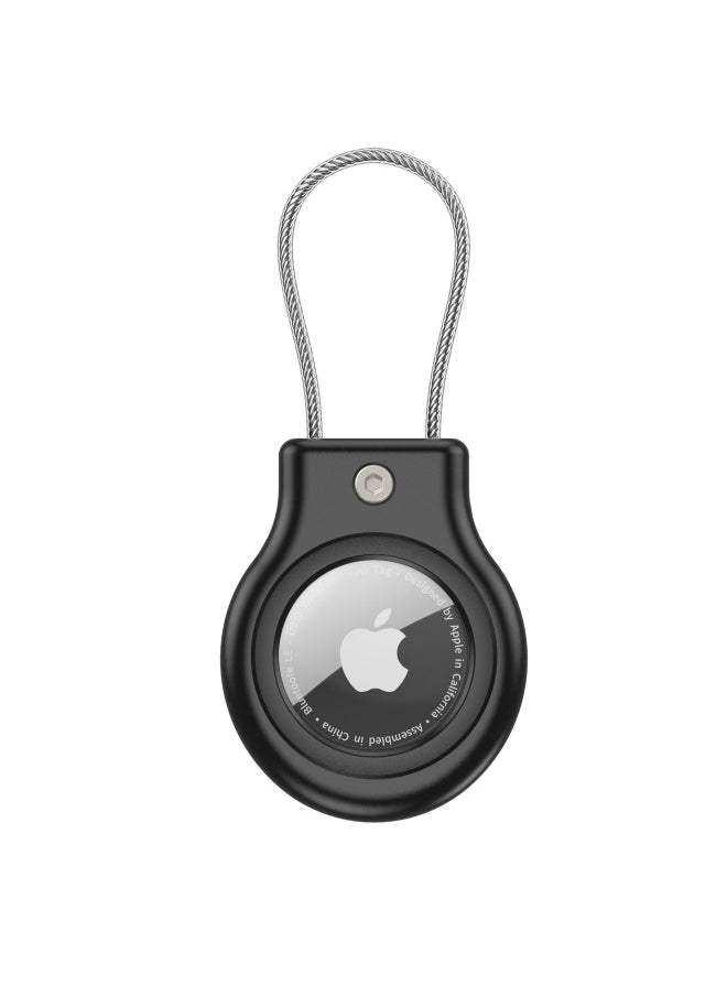Generic - For Apple AirTag Protective Case Apple Tracker PC Security Lock Anti-lost Hanging Buckle Tracker Protective Case-Color:Black-Applicable Models:AIRTAG - Image 1