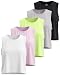 REALESSENTIALS Real Essentials 5 Pack Womens Dry Fit Crop Summer Tank Top  Gym Yoga Workout Sports Tee Available in Plus Size Set 5 M - Image 2