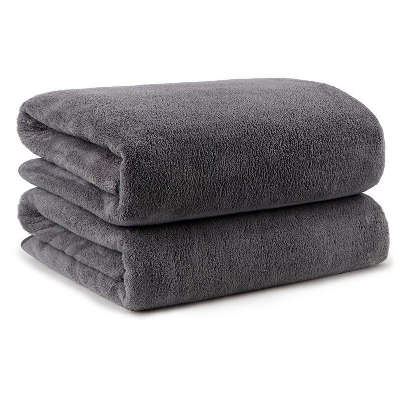 Orighty Bath Towels Pack of 227 x 54  Soft Feel Highly Absorbent Quick Drying Microfiber for Body Sport Yoga SPA Fitness  Grey