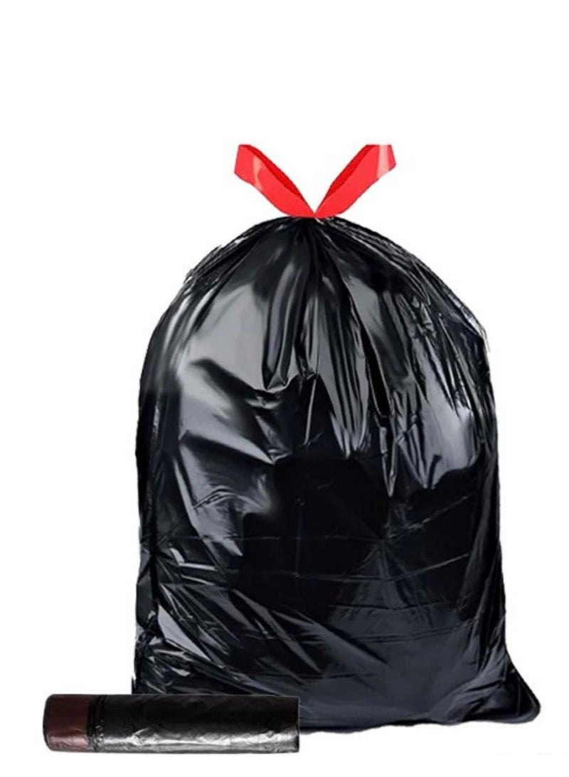 ECO Plastic Pack of 2 Drawstring Garbage Bag 20 pieces Black 60x90cm Extra Strong (Small)  - Image 4