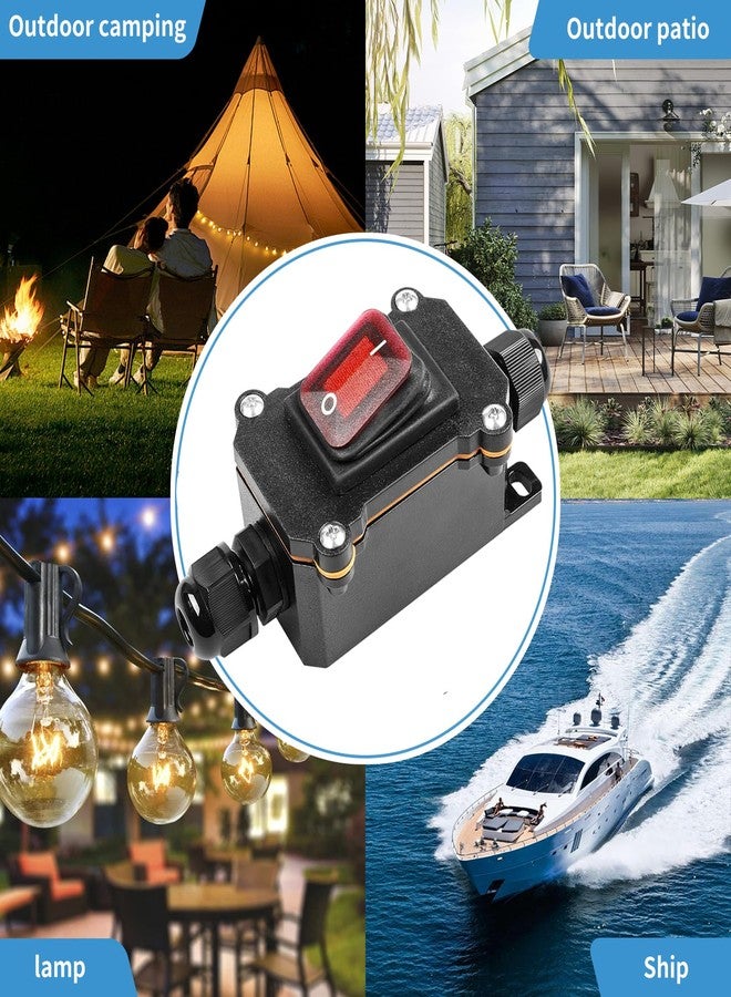 Tevacohn Waterproof Inline Switch, On-Off Rocker with Red Indicator Light (AC/DC Universal Switch) - Image 5