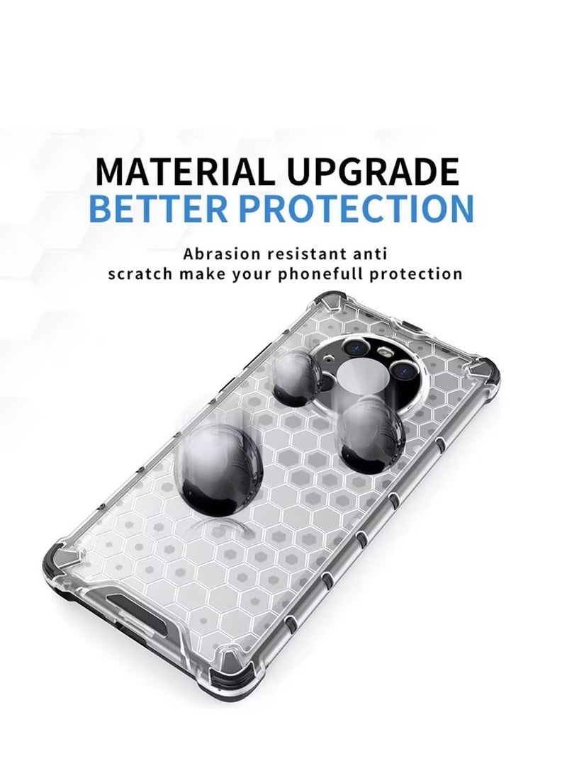 Case for Xiaomi POCO F5 Pro 5G, Ultra-Thin Silicone TPU Shockproof Bumper Phone Case, Advanced Air Cushion Drop Protection, Honeycomb Shape (White) - Image 4