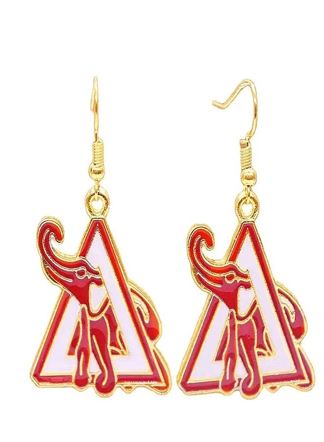 HUSURU Triangles Delta Elephant Earrings Sorority Sisterhood Gifts Jewelry - Image 1