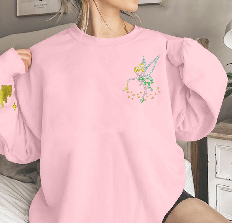 MAXIMGR Magic Kingdom Sweatshirt Women Embroidered Princess Sweater Cute Fairy Shirt Family Vacation Castle Graphic Top - Image 3