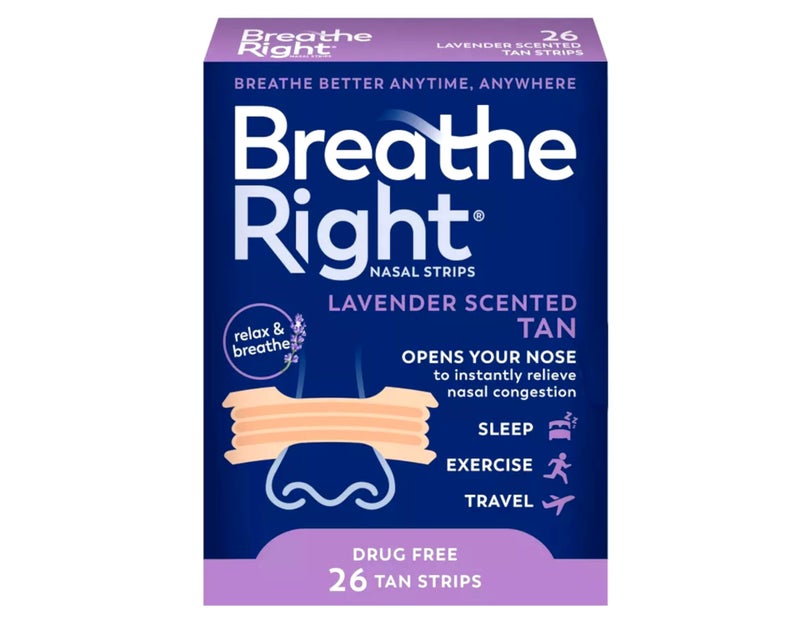 Breathe Right Nasal Strips, Lavender Scent 26 Count (4 Pack) - Image 2