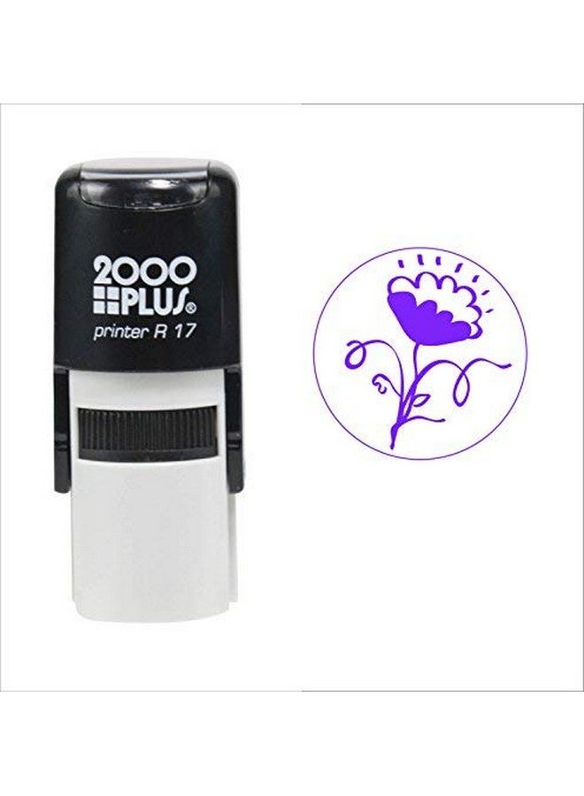 إس بي ليبلز ختم مطاطي ذاتي الحبر Earth Flower 2000 Plus - حبر بنفسجي / ختم مطبوع مقاس 9/16 بوصة
