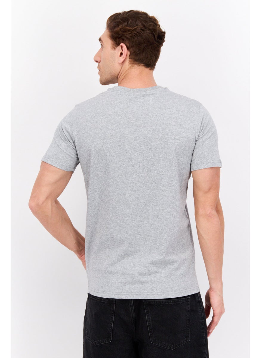 ELVIS Men  Crew Neck Short Sleeves Graphic Printed T-Shirt,  Grey  - Image 3
