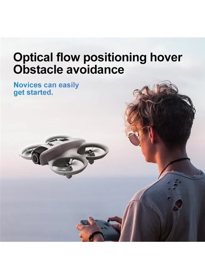 Generic V66 HD Dual Camera RC Drone Optical Flow Obstacle Avoidance Quadcopter with 2 Battery - Grey - Image 3