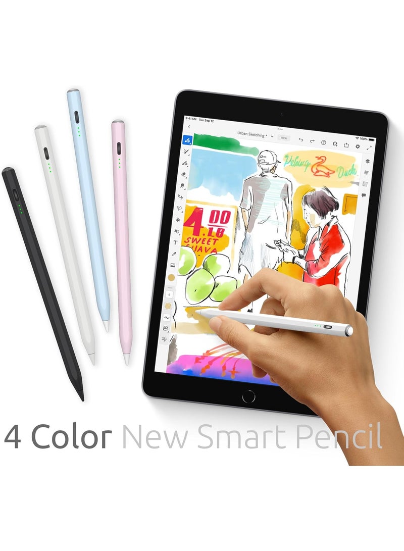 قلم ستايلس نشط متوافق مع Apple iPad (2018–2024)، يدعم Palm Rejection وحساسية الإمالة، قلم رقمي مغناطيسي للكتابة والرسم - Image 5