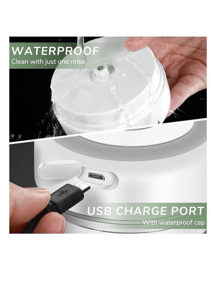 مفرمة لحم كهربائية، مطحنة ثوم، مكبس صغير، مفرمة خضروات، آلة هرس، أدوات مطبخ USB، صانع طعام للأطفال (أبيض) - Image 5