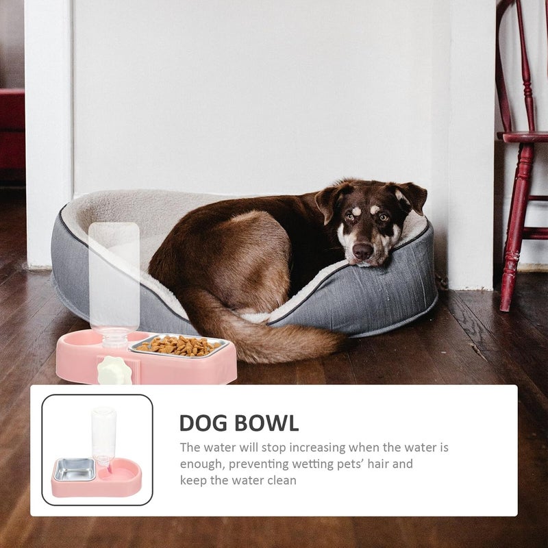 Detachable Hanging Pet Water Dispenser Bowl Set, Automatic Refill Dog and Cat Feeder Bowls, Pink, Suitable for Cage and Indoor Use - Image 4