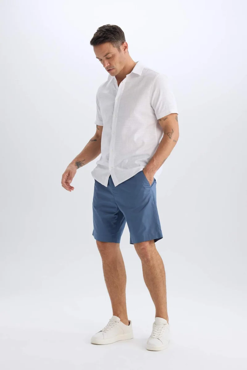 DeFacto Regular Fit Gabardine Bermuda