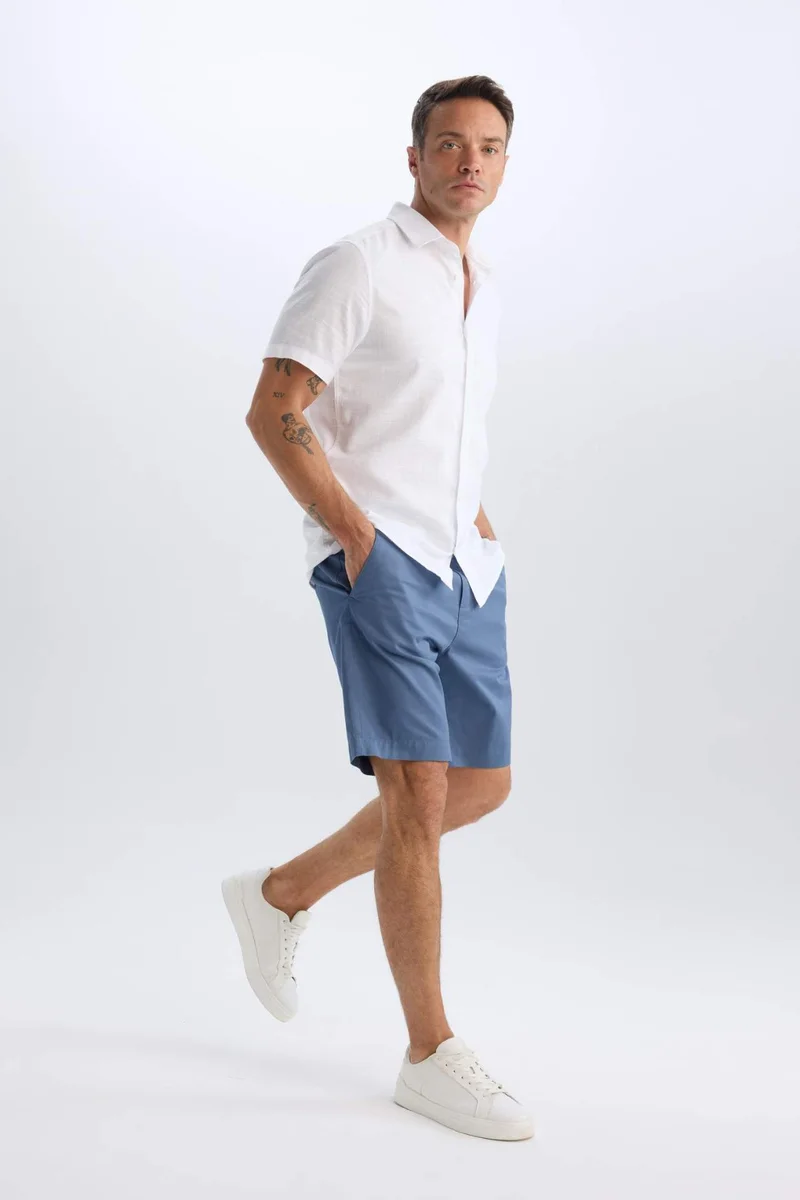 DeFacto Regular Fit Gabardine Bermuda