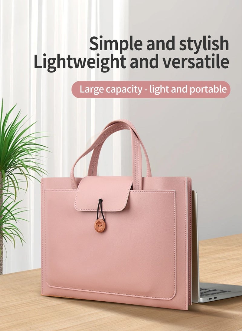BEIRUI Laptop Tote Bag,Laptop Carrying Case,Laptop and Tablet,PU Leather Waterproof Work Tote Bag,Durable Waterproof Fabric,Business Casual or School Carrying Case,Briefcase 13/14 inch  - Image 4