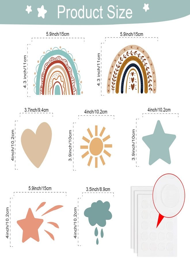 Nezyo 90 Pieces Rainbow Classroom Decor Boho Bulletin Board Decor Bulletin Board Birthday Party Cutouts Rainbow Party Decorations for Crafts Home School Door Home Birthday - Image 2