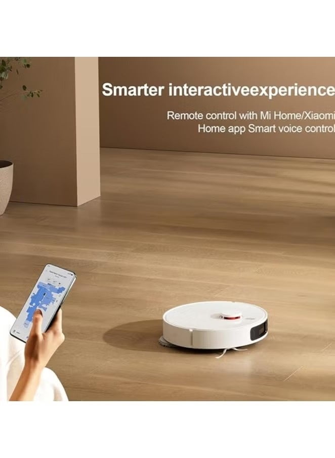 شاومي مكنسة كهربائية روبوتية من شاومي X20+ مع قاعدة ذكية متكاملة بقوة شفط 6000 باسكال، ونظام ملاحة ليزر LDS، وتحكم صوتي، ومكانس كهربائية للتنظيف الجاف والرطب 4 لترات 30 وات C101 أبيض - Image 3