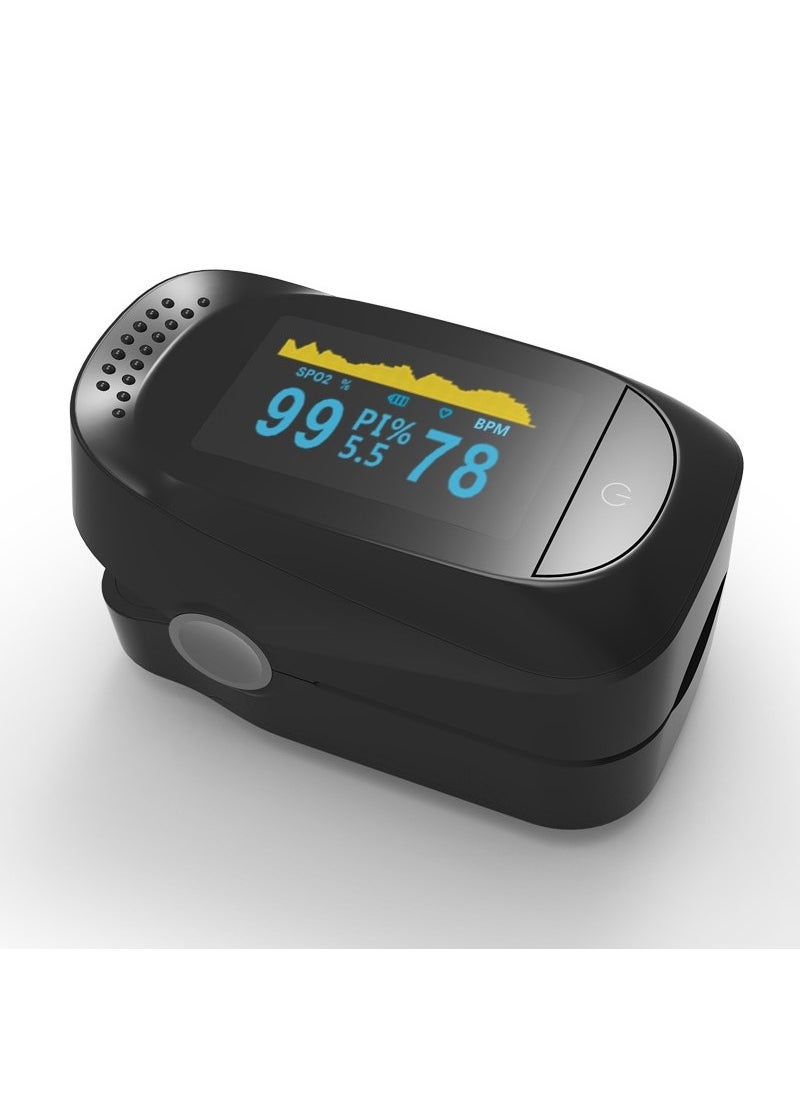 Digital Pulse Oximeter Fingertip, OLED High-Definition Screen, Oxygen Saturation Monitor, Heart Rate and SpO2 Levels Meter with Alarm Function