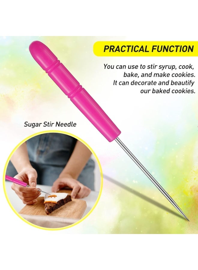 10 Pieces Plaque Frame Cookie Cutter Stainless Steel Biscuit Cutter Fondant Cake Decorating Tools and 6 Pieces Sugar Stirring Pins for Kitchen Baking - Image 3
