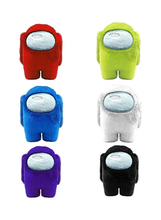 6-Piece Among Us Merch Crewmate Plush Toy 10cm - Image 1