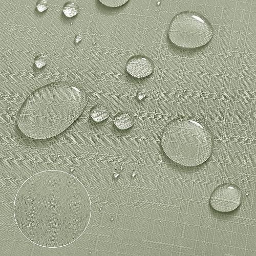 SPWIY Sage Green Shower Curtain，Polyester Ombre Shower Curtains for Bathroom，Green and White Gradient Fabric Bath Decor Set, Washable，72 x 72 - Image 4