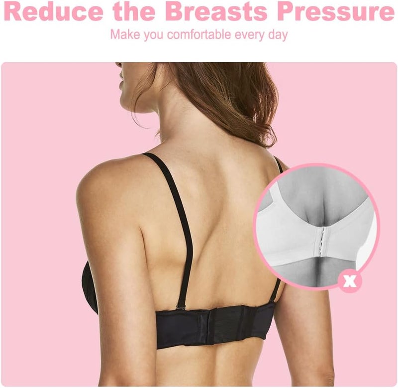 Enerfort Women's Comfortable Bra Extender, Soft Bra Extension Strap with Case for all Bra Brassiere Models, Lady's Bra Extender - Image 2