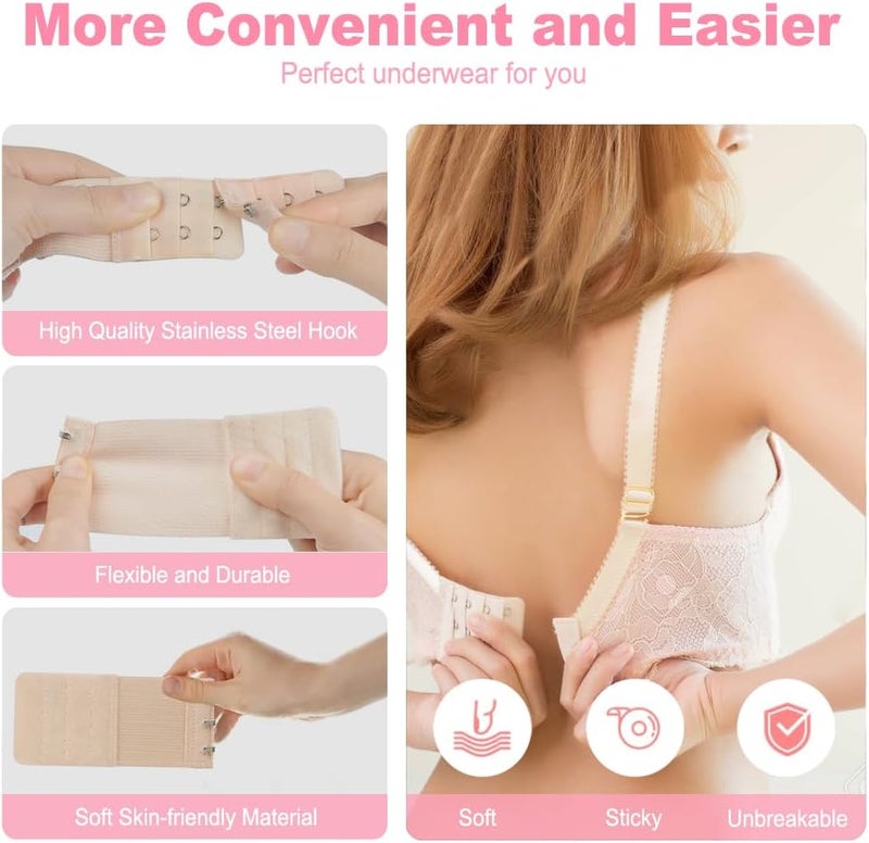 Enerfort Women's Comfortable Bra Extender, Soft Bra Extension Strap with Case for all Bra Brassiere Models, Lady's Bra Extender - Image 3