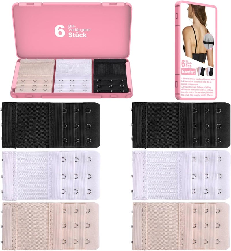 Enerfort Women's Comfortable Bra Extender, Soft Bra Extension Strap with Case for all Bra Brassiere Models, Lady's Bra Extender - Image 1