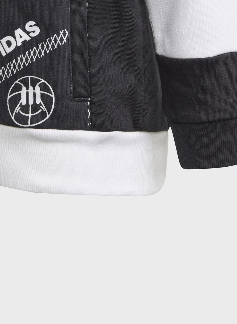 Adidas Youth Aero Ready Fleece Track Jacket