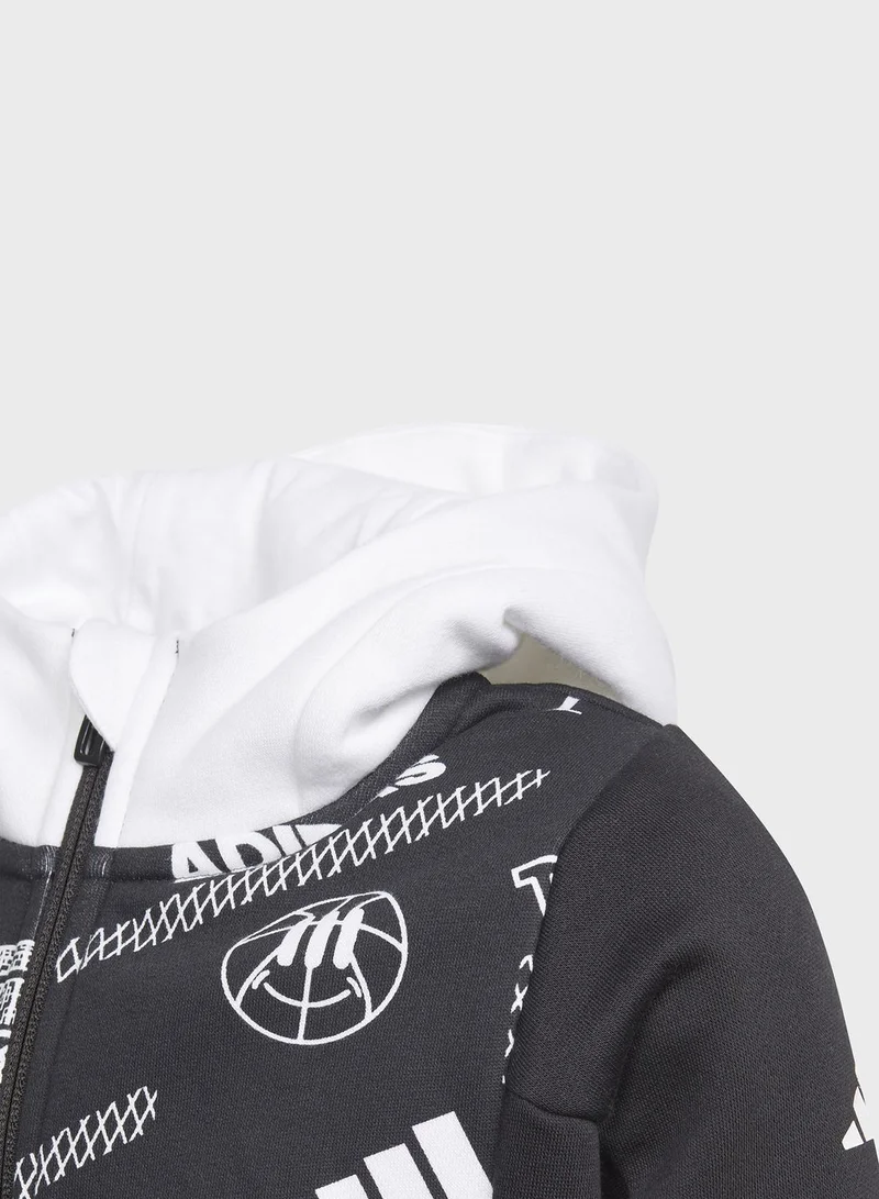 Adidas Youth Aero Ready Fleece Track Jacket