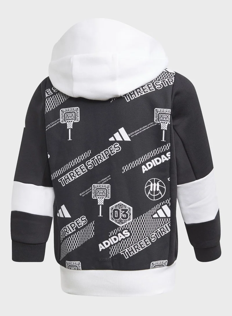 Adidas Youth Aero Ready Fleece Track Jacket