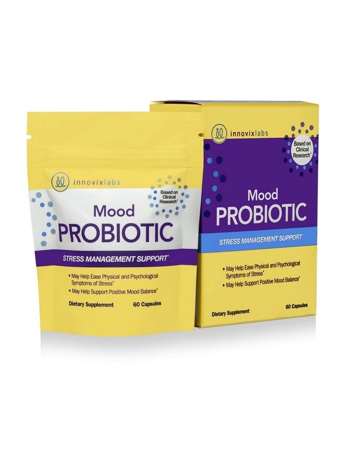 InnovixLabs - Mood Probiotic 1St Probiotic Formula Clinically Studied For Mood Support Lactobacillus Helveticus Rosell52Nd & Bifidobacterium Longum Rosell175 Probiotics For Men & Women 60 Capsules - Image 1