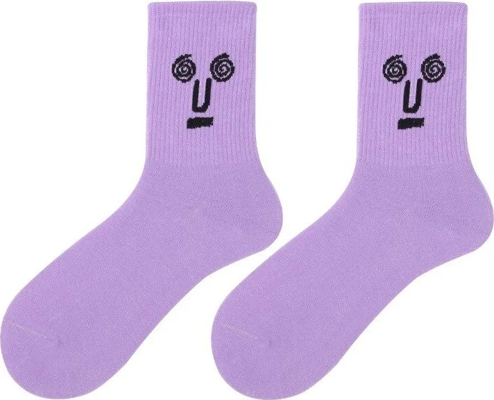 بي جي كي Unisex Colorful Face Patterned Tennis Socks Single