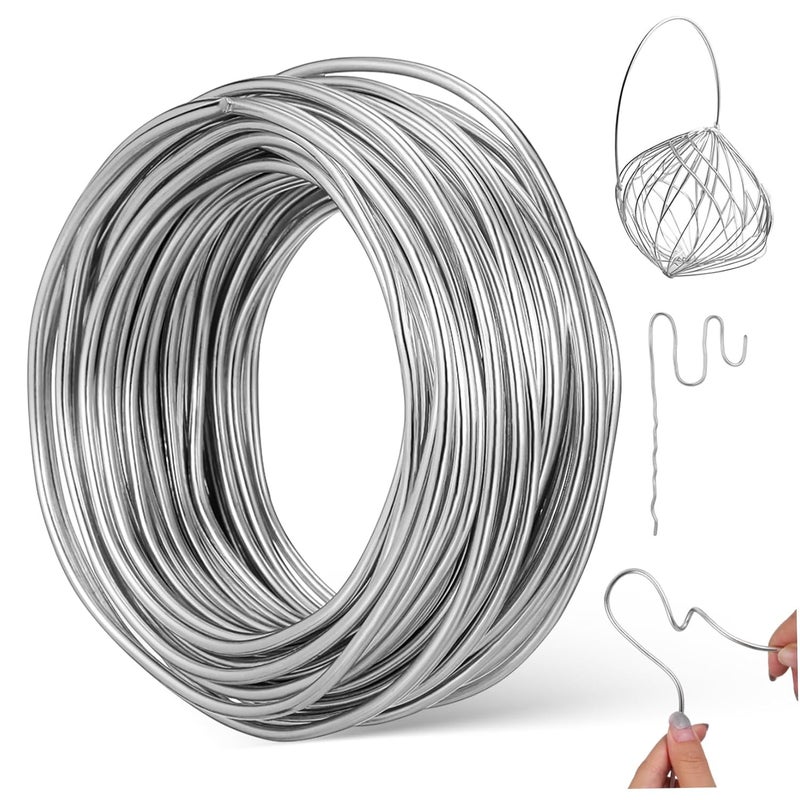 سلك الألومنيوم الفضي لصنع المجوهرات المعدنية الحرفية السميك المسطح القابل للثني - Image 2