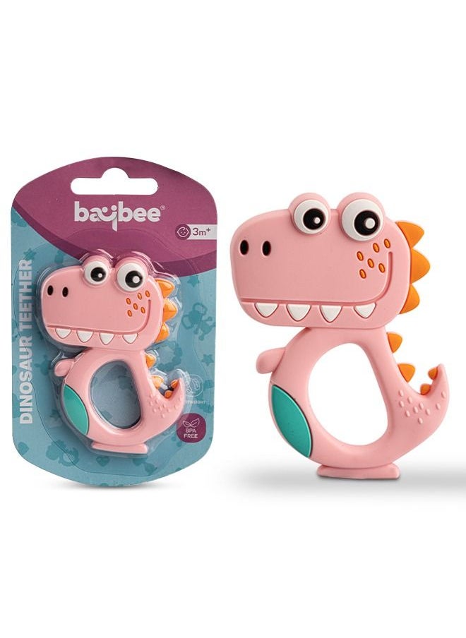 Dinosaur Silicone Teether BPA Free, 3 Months+ Pink - pzsku/ZBC6B4AA3532223402FE3Z/45/_/1659611950/398ea0ec-92df-4d04-be71-75b0bc737dac