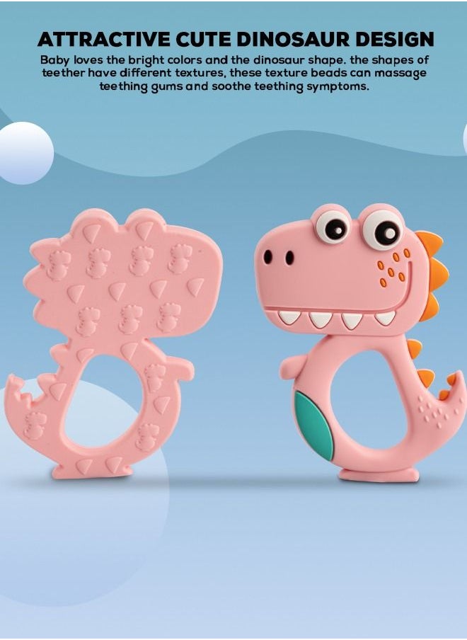 Dinosaur Silicone Teether BPA Free, 3 Months+ Pink - pzsku/ZBC6B4AA3532223402FE3Z/45/_/1659611950/c2137e23-5f25-4cac-9964-c749c0706a5e