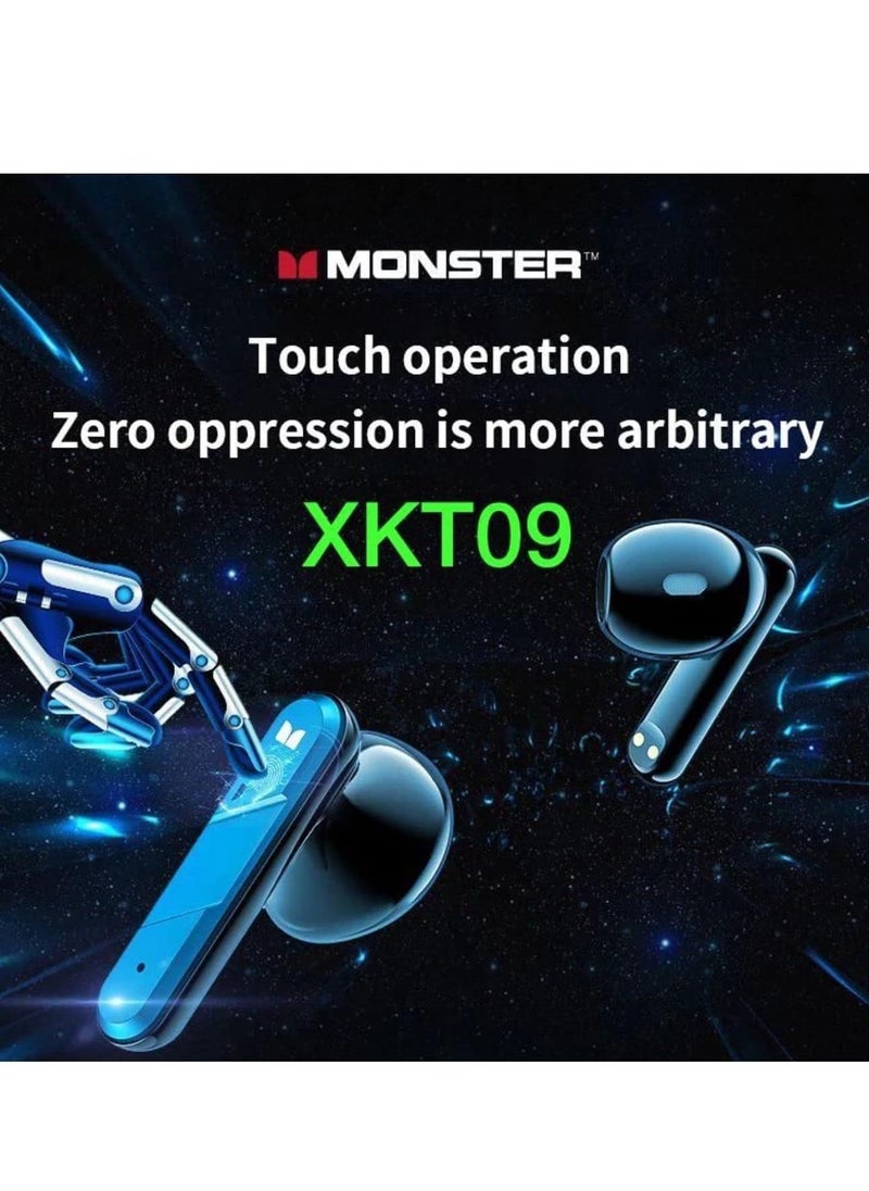 Monster - Original Monster Wireless Earphones TWS 5.2 XKT09, Wireless Earphones, Bluetooth Earphones, Sports Earphones, Noise Reduction Earphones, Earbuds - Image 1