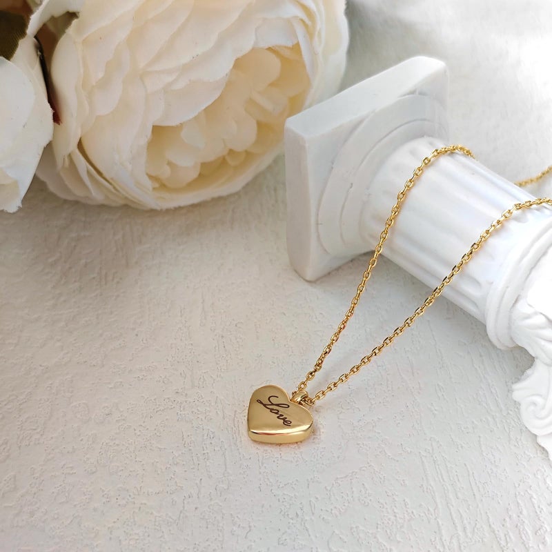 Zeffy Gold Heart Necklace for Women, Gold Heart Love Necklace Initial Necklace Dainty Heart Necklaces Tiny Gold Initial Necklaces Birthday Valentine's Day gift Gifts for Women Jewelry - Image 2