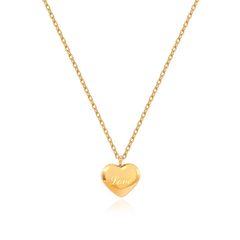 Zeffy Gold Heart Necklace for Women, Gold Heart Love Necklace Initial Necklace Dainty Heart Necklaces Tiny Gold Initial Necklaces Birthday Valentine's Day gift Gifts for Women Jewelry - Image 1