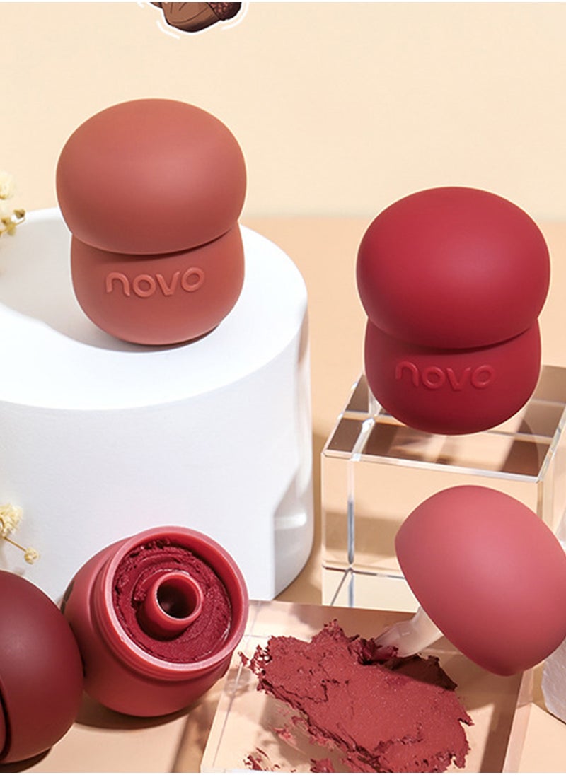 Novo Lip Mud, Velvet Matte Liquid Lipstick, Waterproof Non Stick Cup Easy Coloring Long Lasting Mist Face Lip Gloss, Lightweight Moisturizing Lip Stains Lip Tint for Women  - Image 4