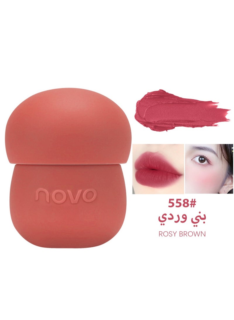 Novo Lip Mud, Velvet Matte Liquid Lipstick, Waterproof Non Stick Cup Easy Coloring Long Lasting Mist Face Lip Gloss, Lightweight Moisturizing Lip Stains Lip Tint for Women  - Image 1